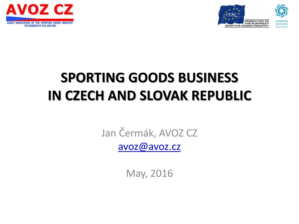 sporting goods business in czech and slovak republic