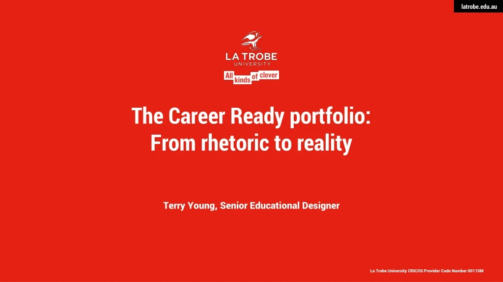 the career ready portfolio from rhetoric to reality
