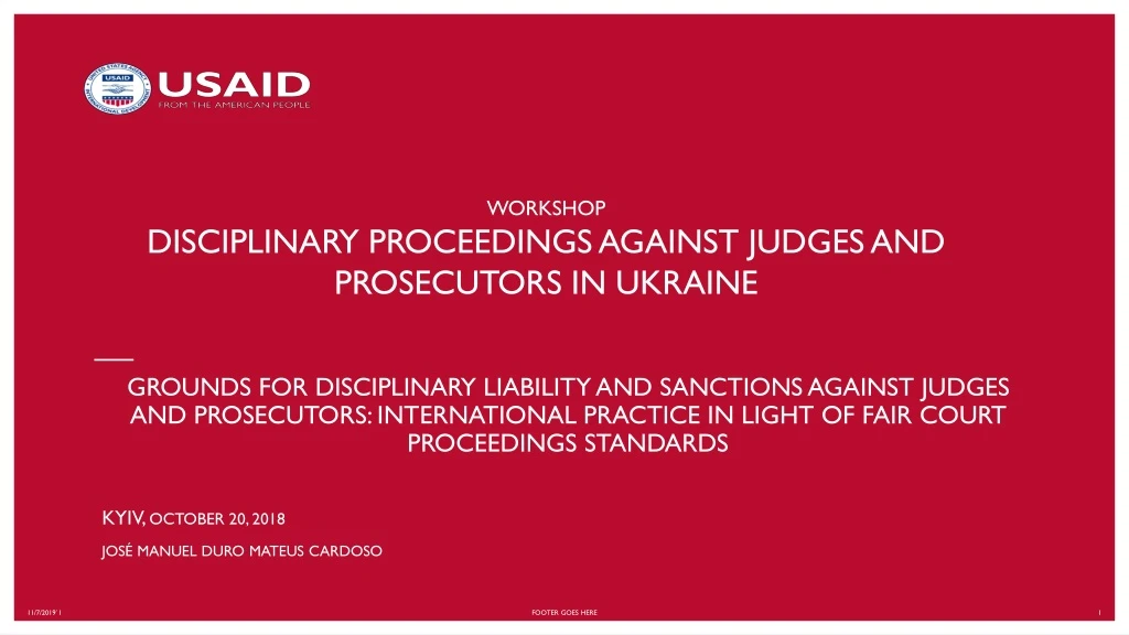 workshop disciplinary proceedings against judges and prosecutors in ukraine