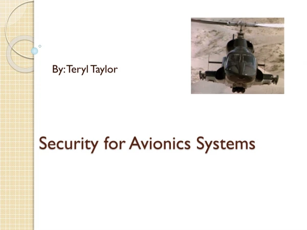 Security for Avionics Systems
