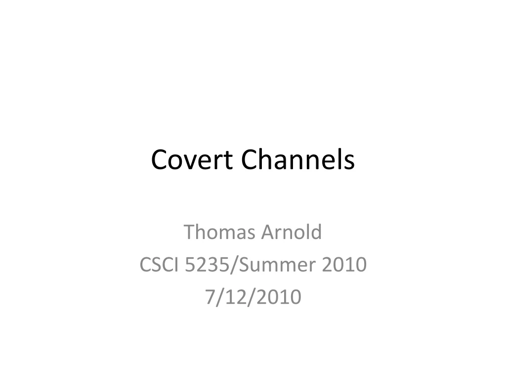 covert channels