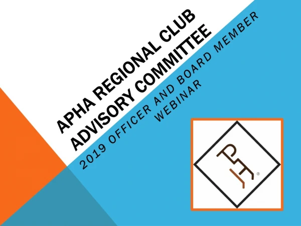 APHA Regional Club Advisory Committee