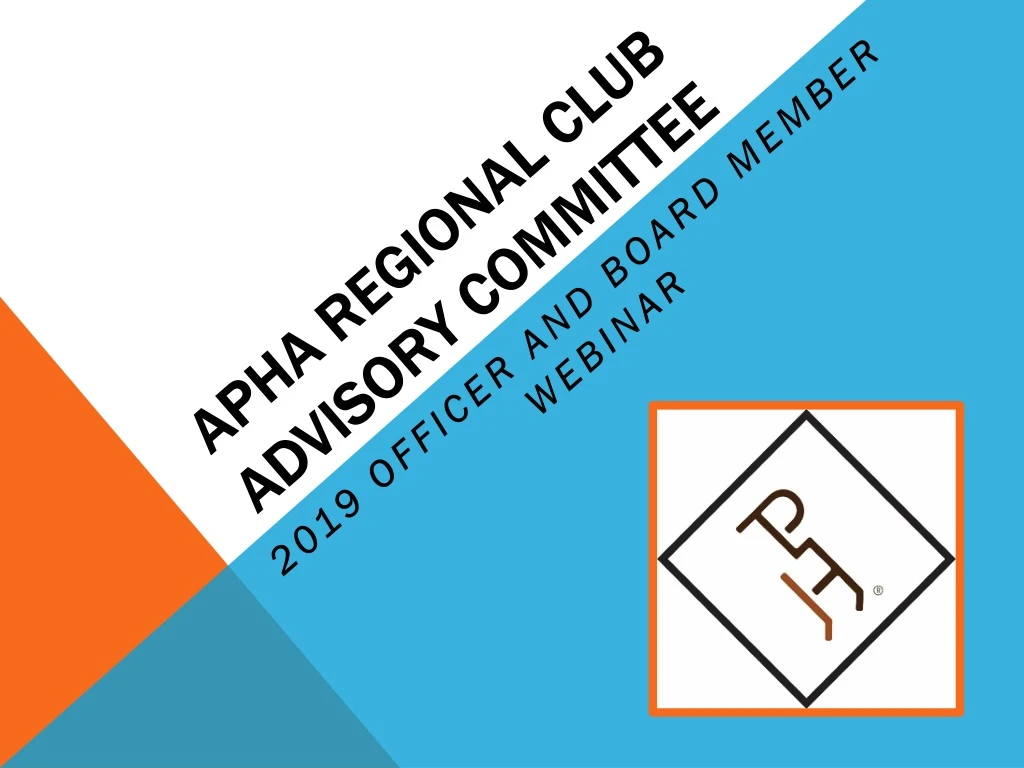 apha regional club advisory committee