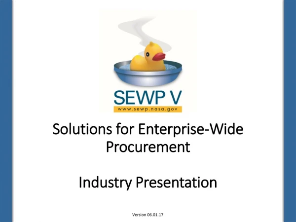 Solutions for Enterprise-Wide Procurement Industry Presentation