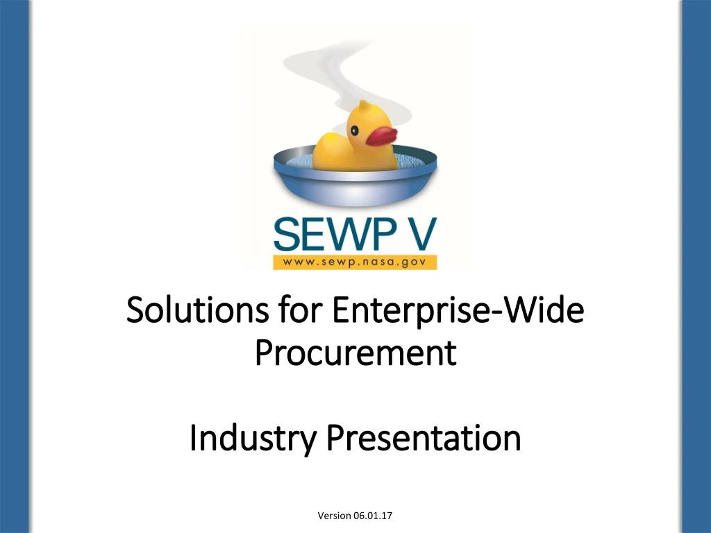 solutions for enterprise wide procurement industry presentation