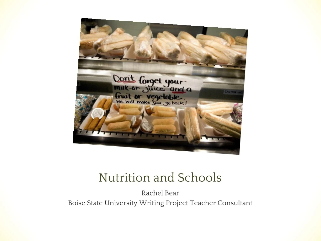 nutrition and schools