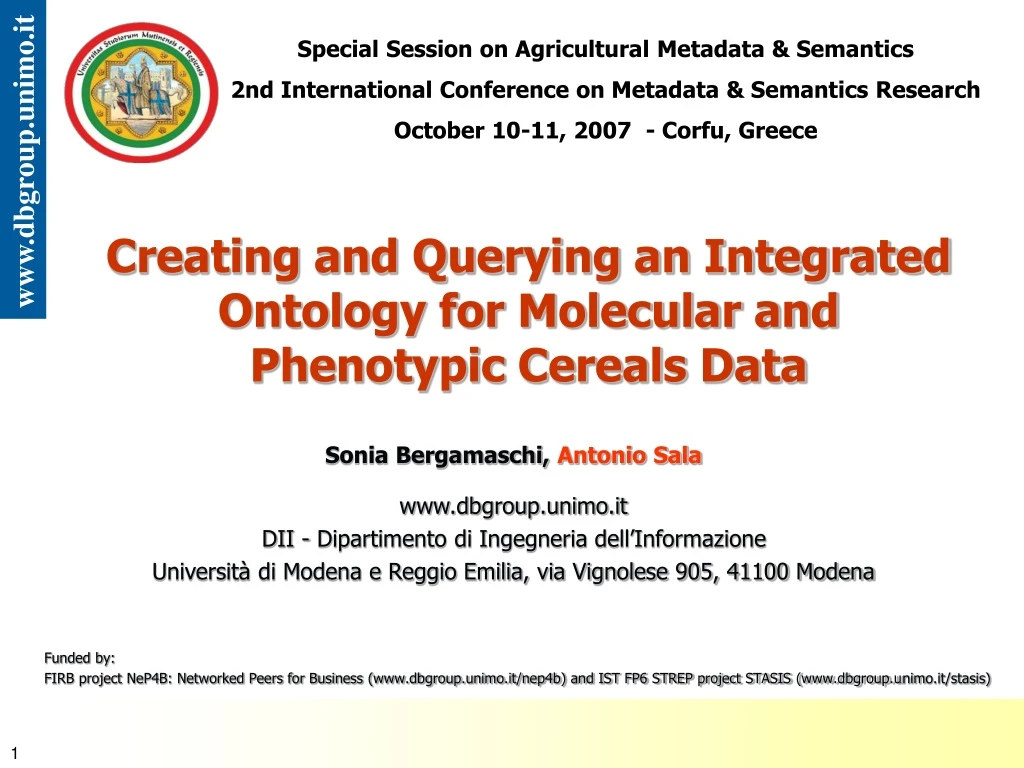 creating and querying an integrated ontology for molecular and phenotypic cereals data