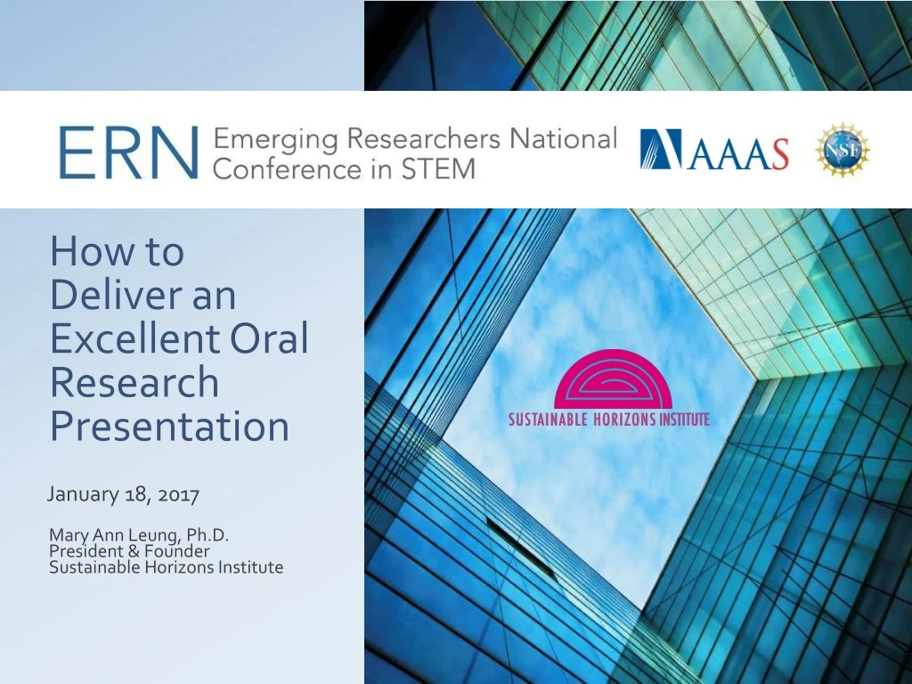 how to deliver an excellent oral research presentation