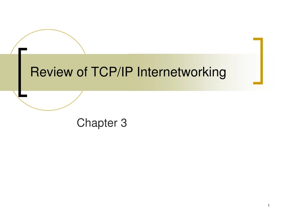 review of tcp ip internetworking