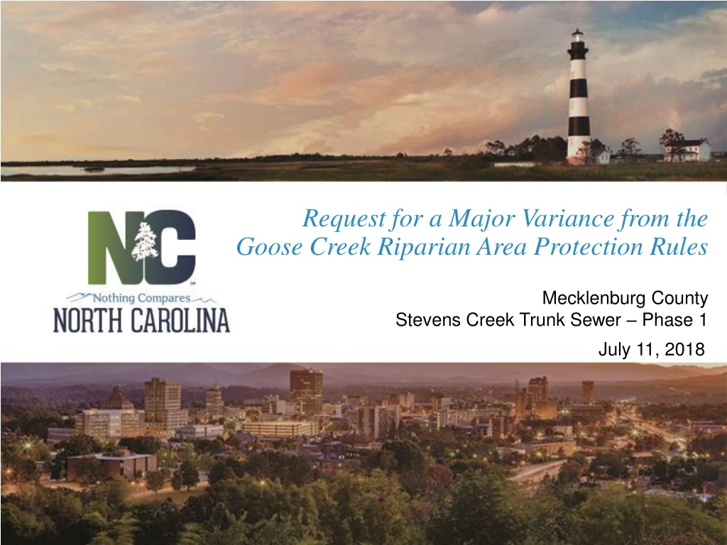 request for a major variance from the goose creek riparian area protection rules