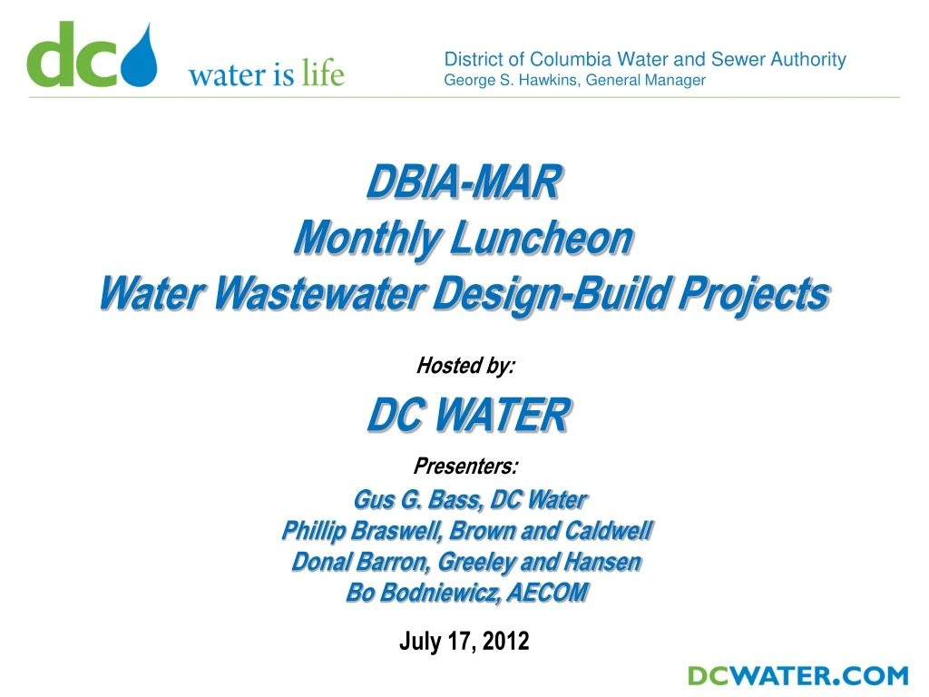 district of columbia water and sewer authority