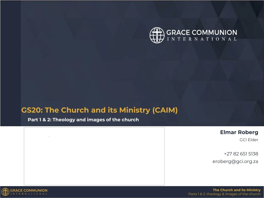 gs20 the church and its ministry caim