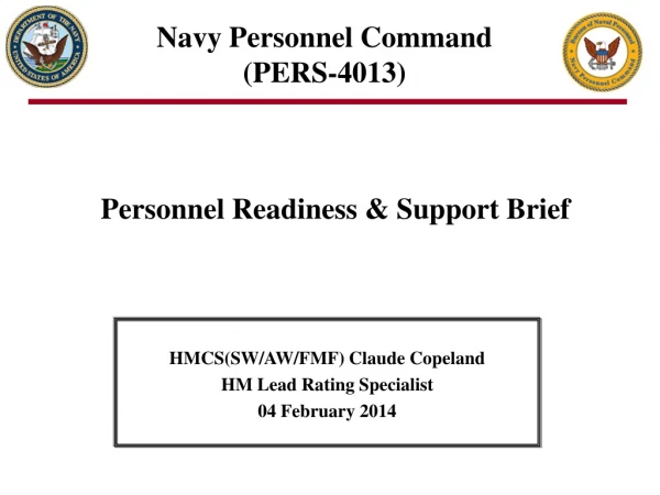 Navy Personnel Command (PERS-4013)