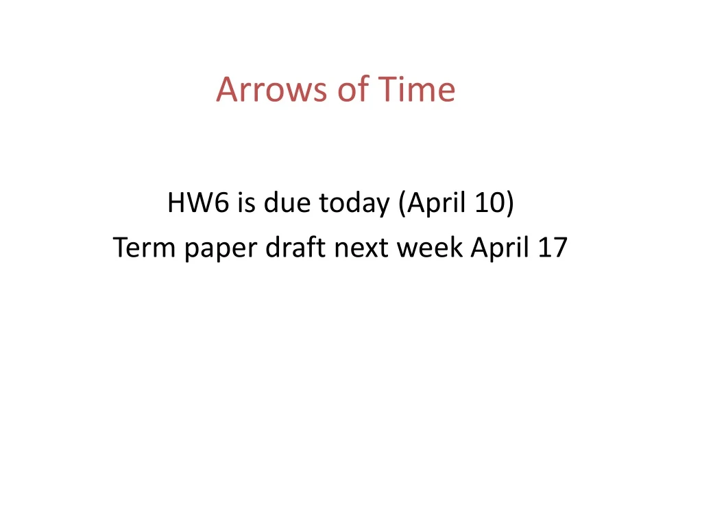 arrows of time