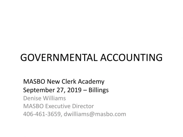 GOVERNMENTAL ACCOUNTING