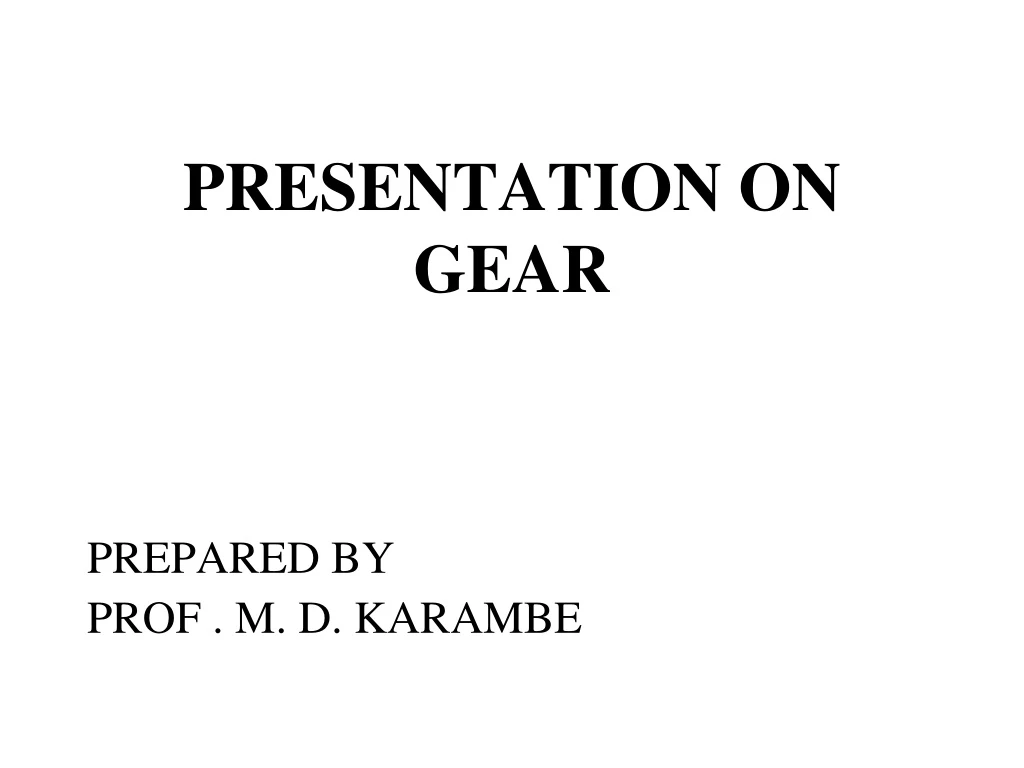presentation on gear