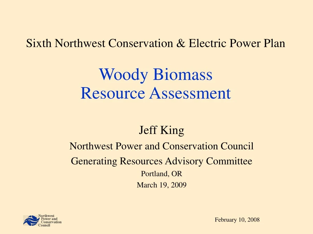 sixth northwest conservation electric power plan woody biomass resource assessment
