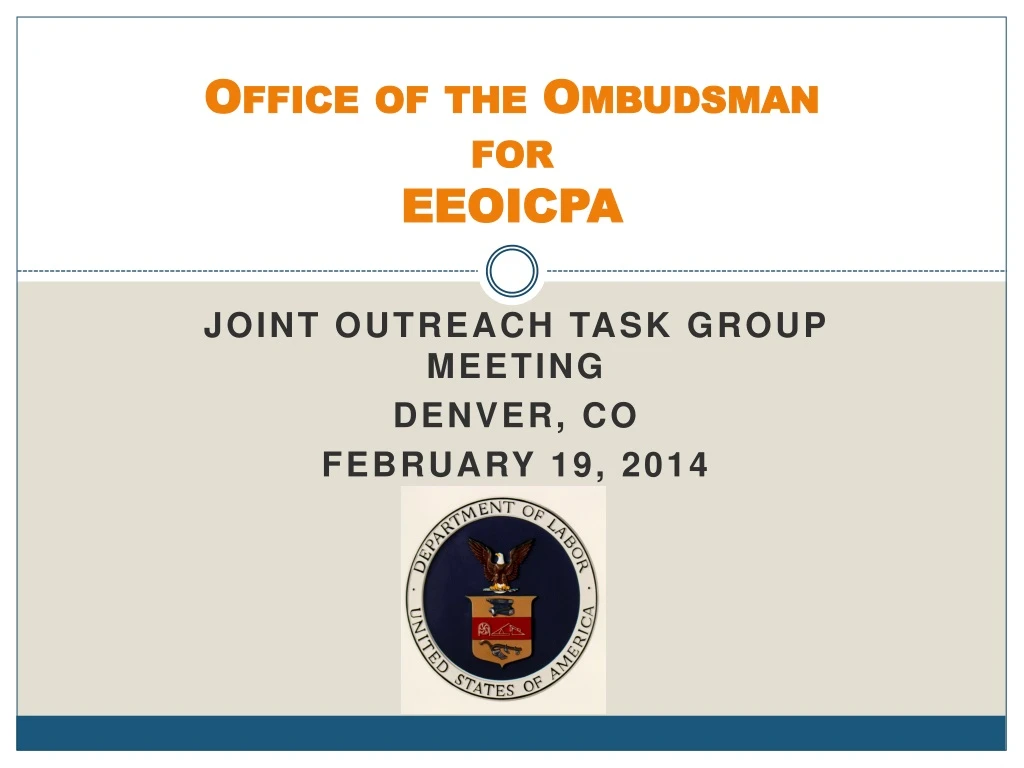 office of the ombudsman for eeoicpa