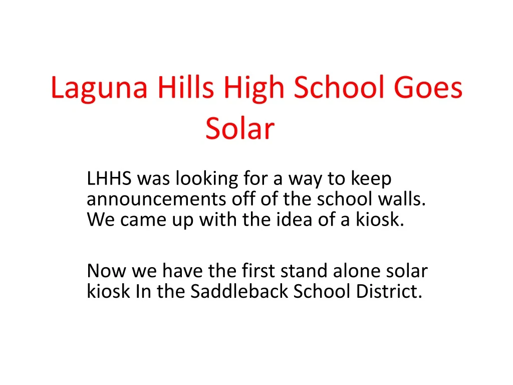 laguna hills high school goes solar