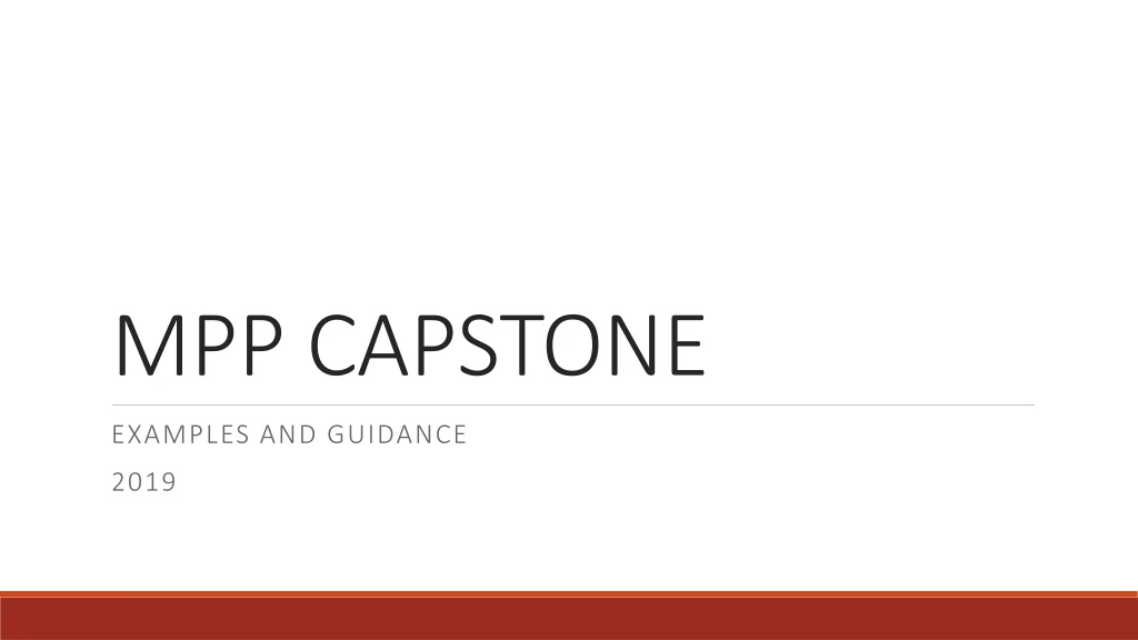 mpp capstone