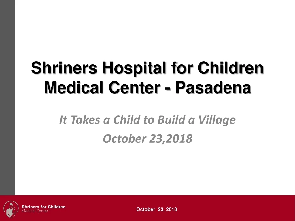 shriners hospital for children medical center pasadena