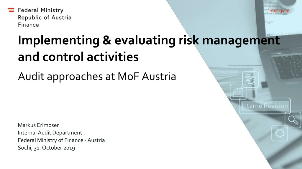 implementing evaluating risk management and control activities