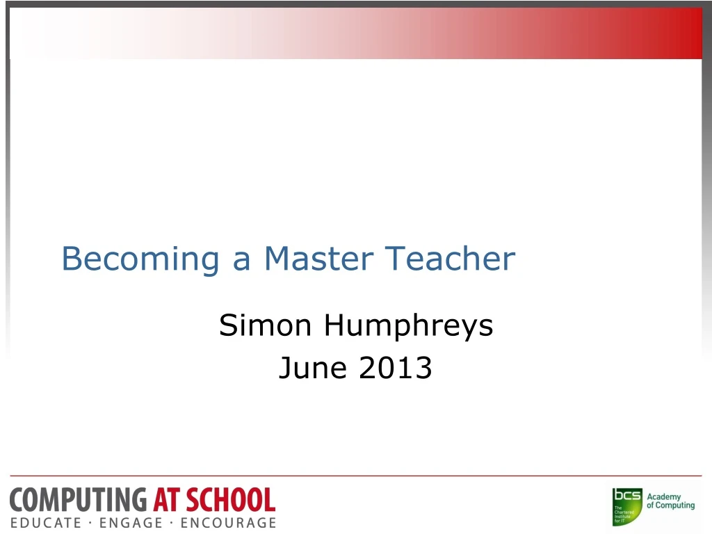 becoming a master teacher