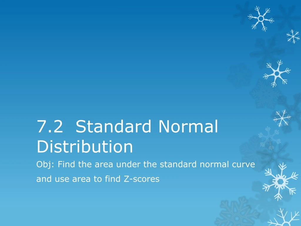 7 2 standard normal distribution