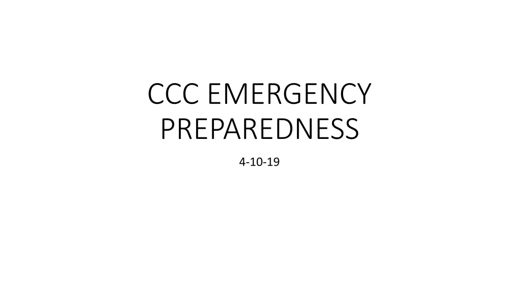 ccc emergency preparedness