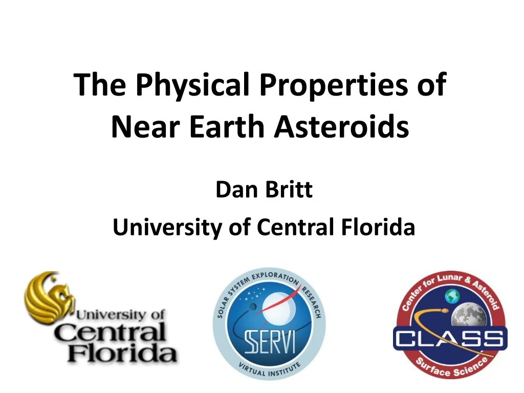 the physical properties of near earth asteroids