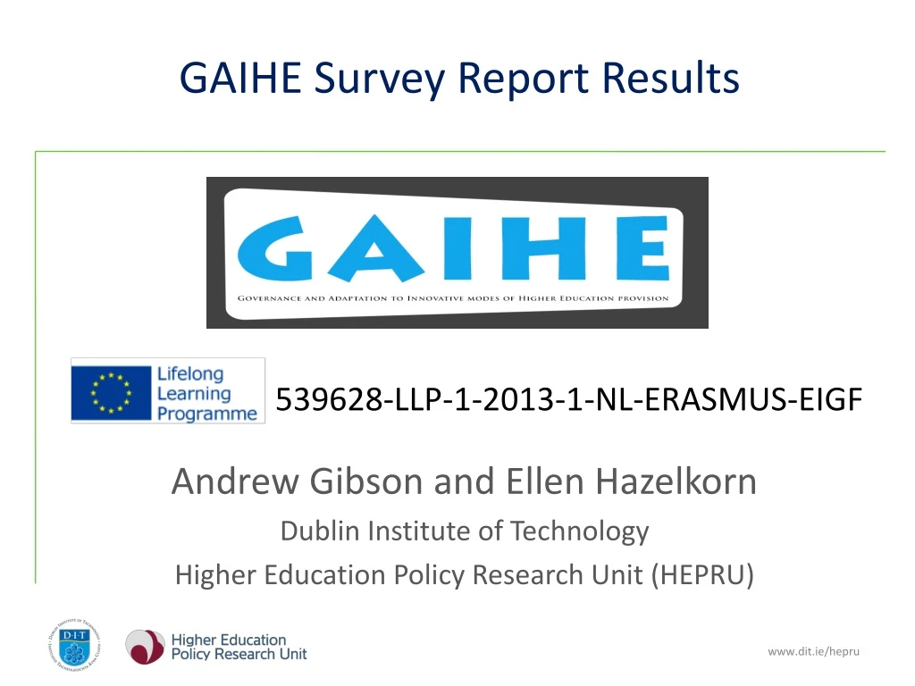 gaihe survey report results