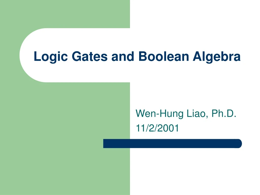 logic gates and boolean algebra