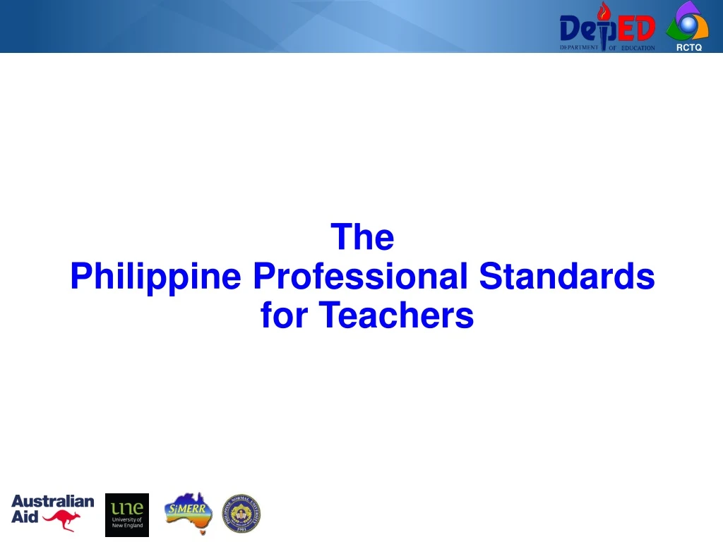 the philippine professional standards for teachers