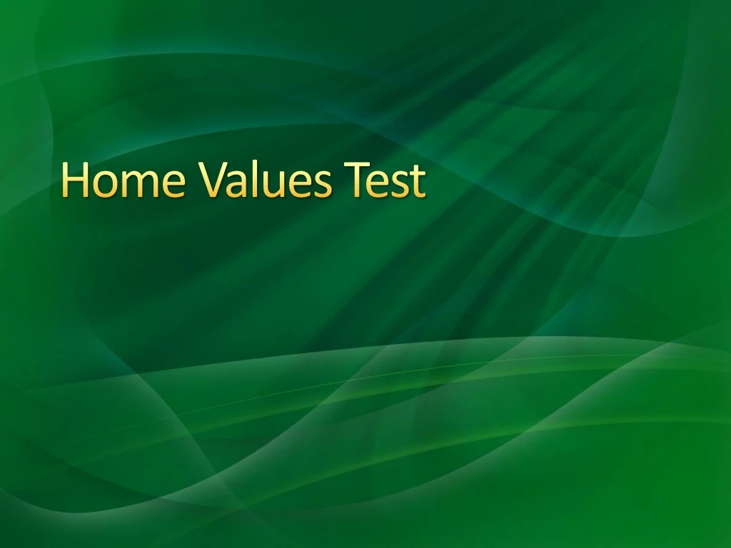home values test