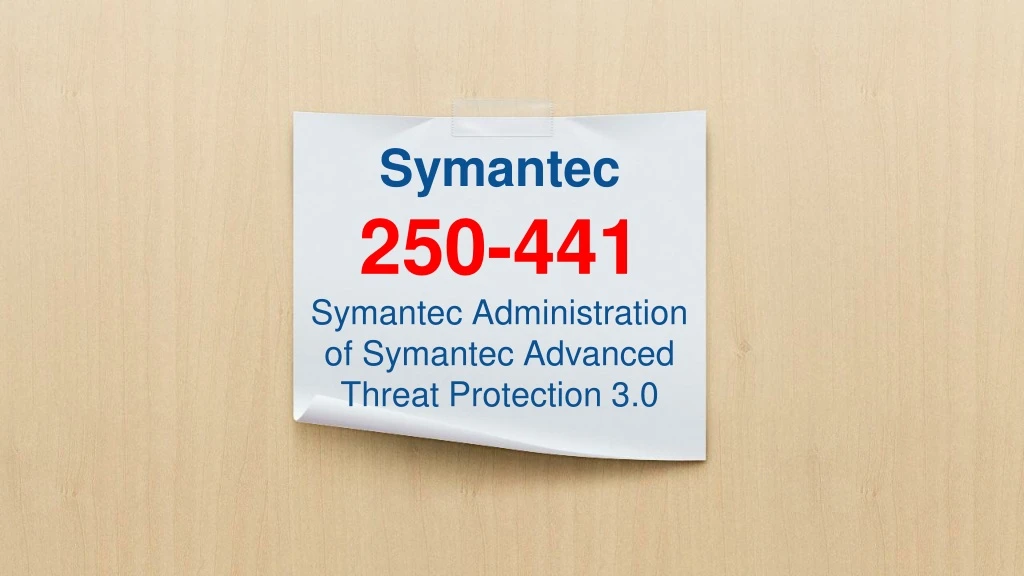 symantec 250 441 symantec administration