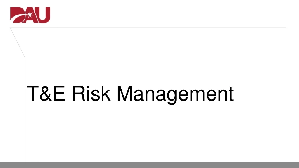 t e risk management