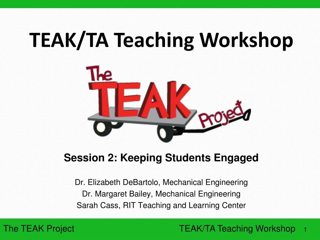 teak ta teaching workshop