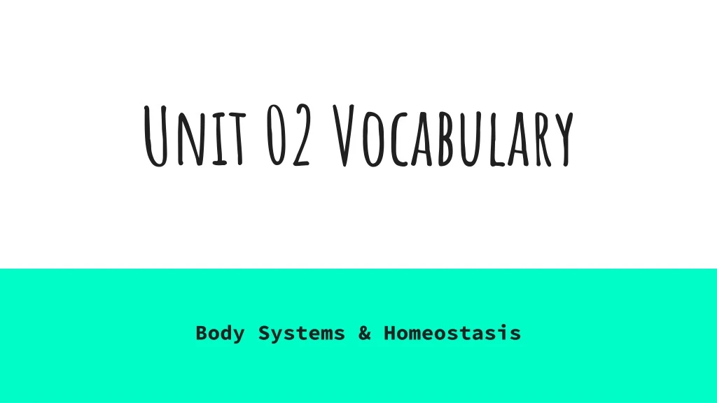 unit 02 vocabulary