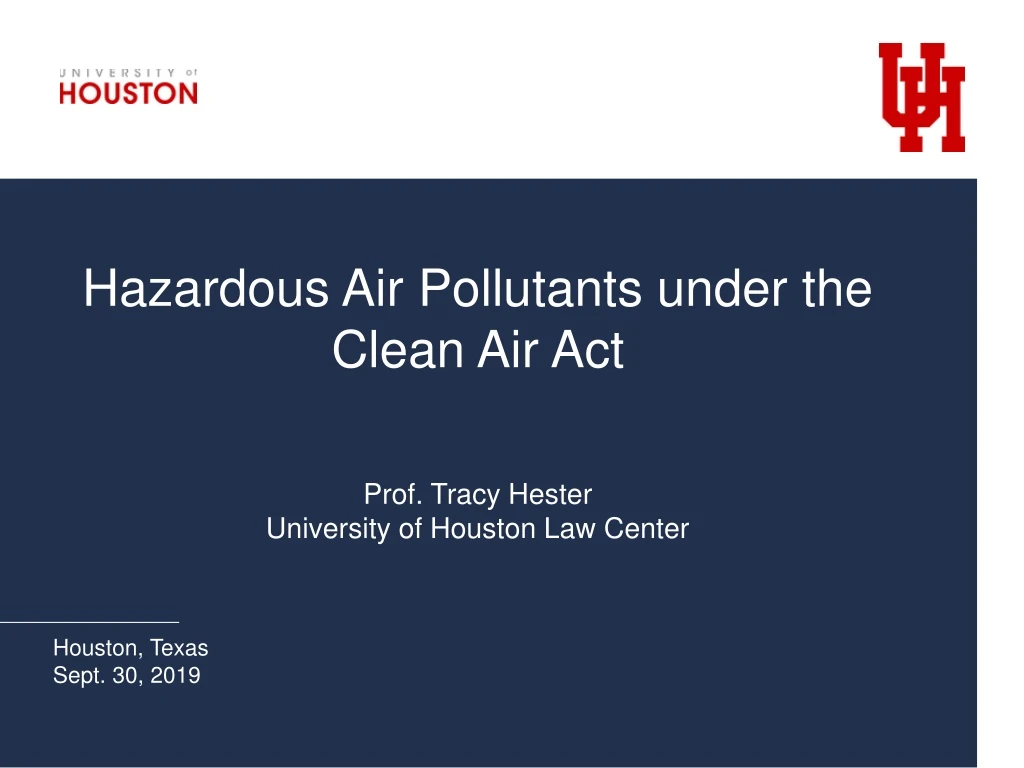 hazardous air pollutants under the clean air act