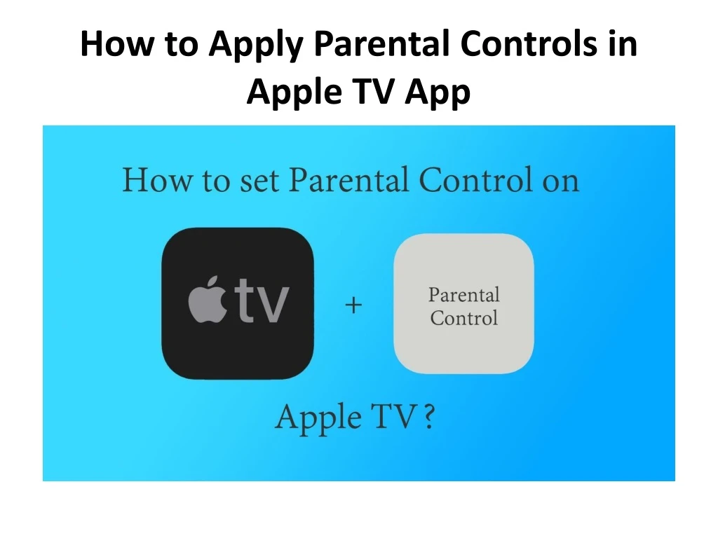 how to apply parental controls in apple tv app