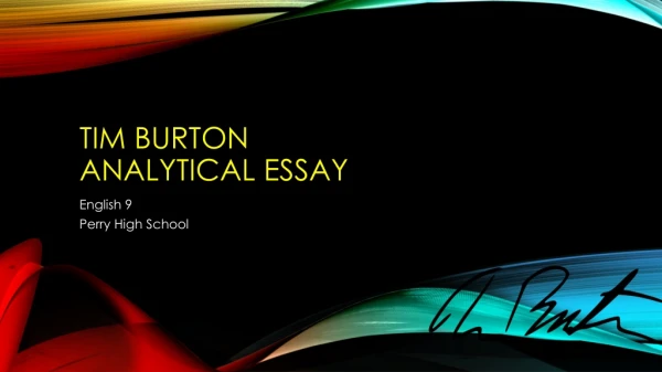 Tim Burton Analytical Essay