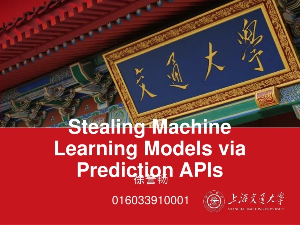 Stealing Machine Learning Models via Prediction APIs