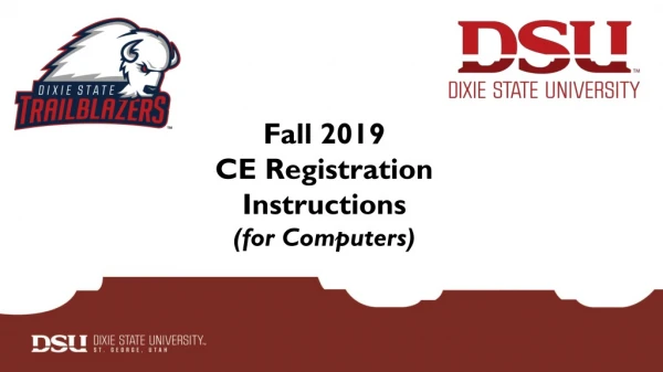 Fall 2019 CE Registration Instructions (for Computers)