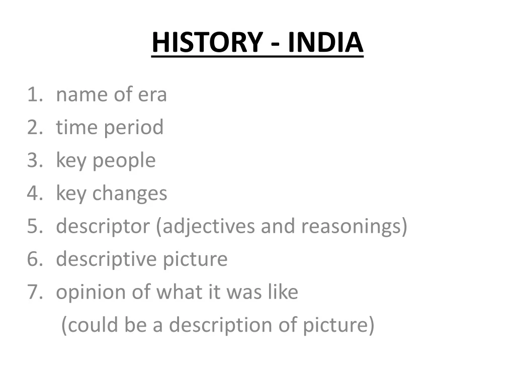 history india