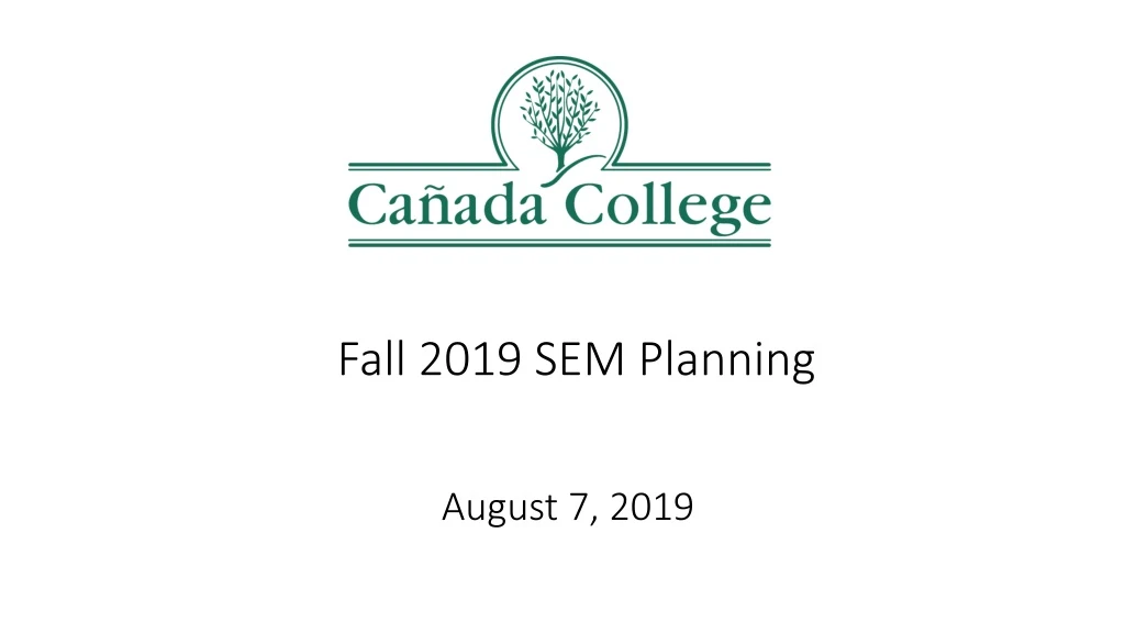 fall 2019 sem planning