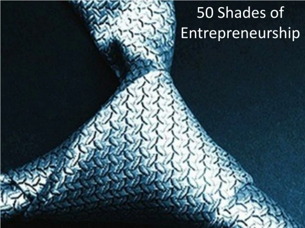 50 Shades of Entrepreneurship