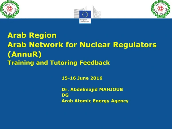 Arab Region Arab Network for Nuclear Regulators ( AnnuR ) Training and Tutoring Feedback