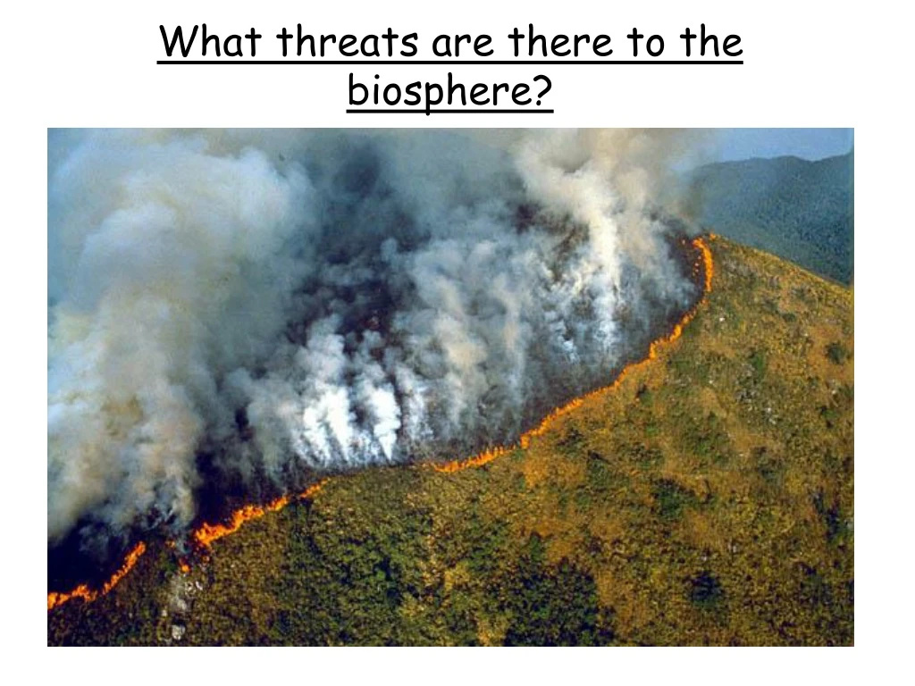 what threats are there to the biosphere