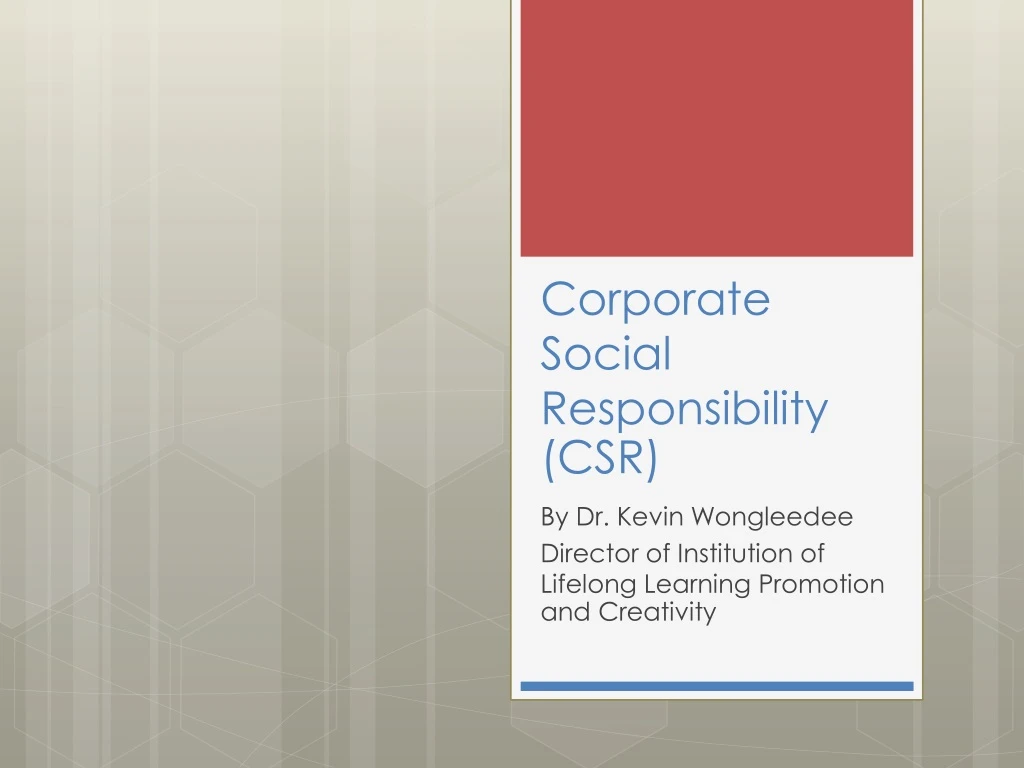 corporate social responsibility csr