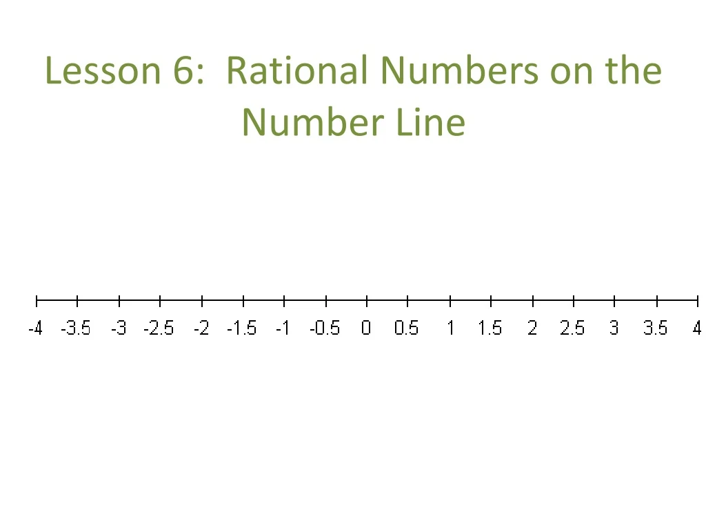 lesson 6 rational numbers on the number line